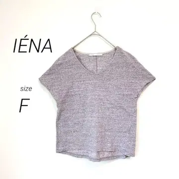 이에나 IENA (F) 티셔츠 상의 그레이 V넥 반팔 일본제 여름