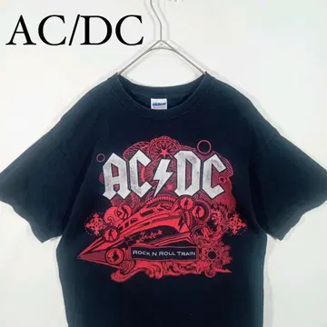 AC/DC 락큰롤 기차 티셔츠 양면 프린트 밴딩 M