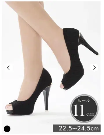캬바쿠라걸 힐 11cm 심플 오픈토 힐 슬림 레그 사이즈 22.5cm