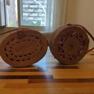 타원형 바스켓백 2개 세트