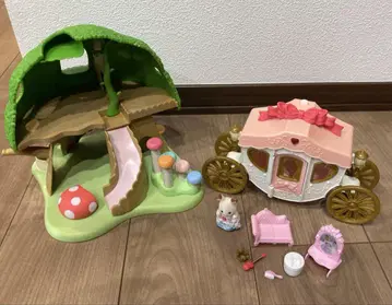 실바니아 요정의 비밀의 나무 프린세스와 세련된 마차 세트 결품 있음