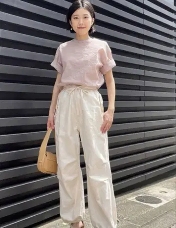 스터닝 루어 시어 t 블라우스 핑크 M