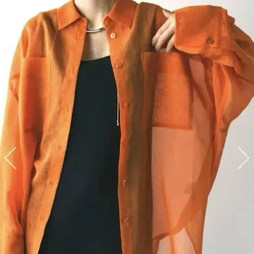 STYLEMIXER 오렌지 긴팔 셔츠