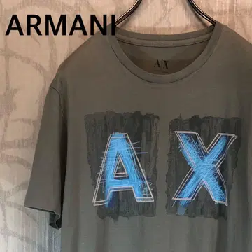 ARMANI 아르마니 익스체인지 AX 로고 반팔 티셔츠 카키 N