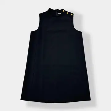 ZARA 자라 하이넥 슬리브리스 무릎 기장 원피스 블랙 L