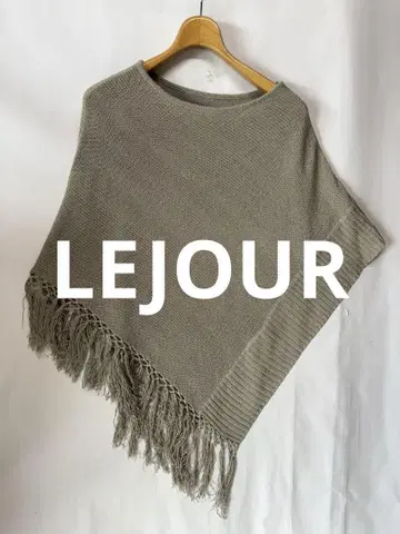 미사용품 LEJOUR 루주르 판초 케이프 프린지 38