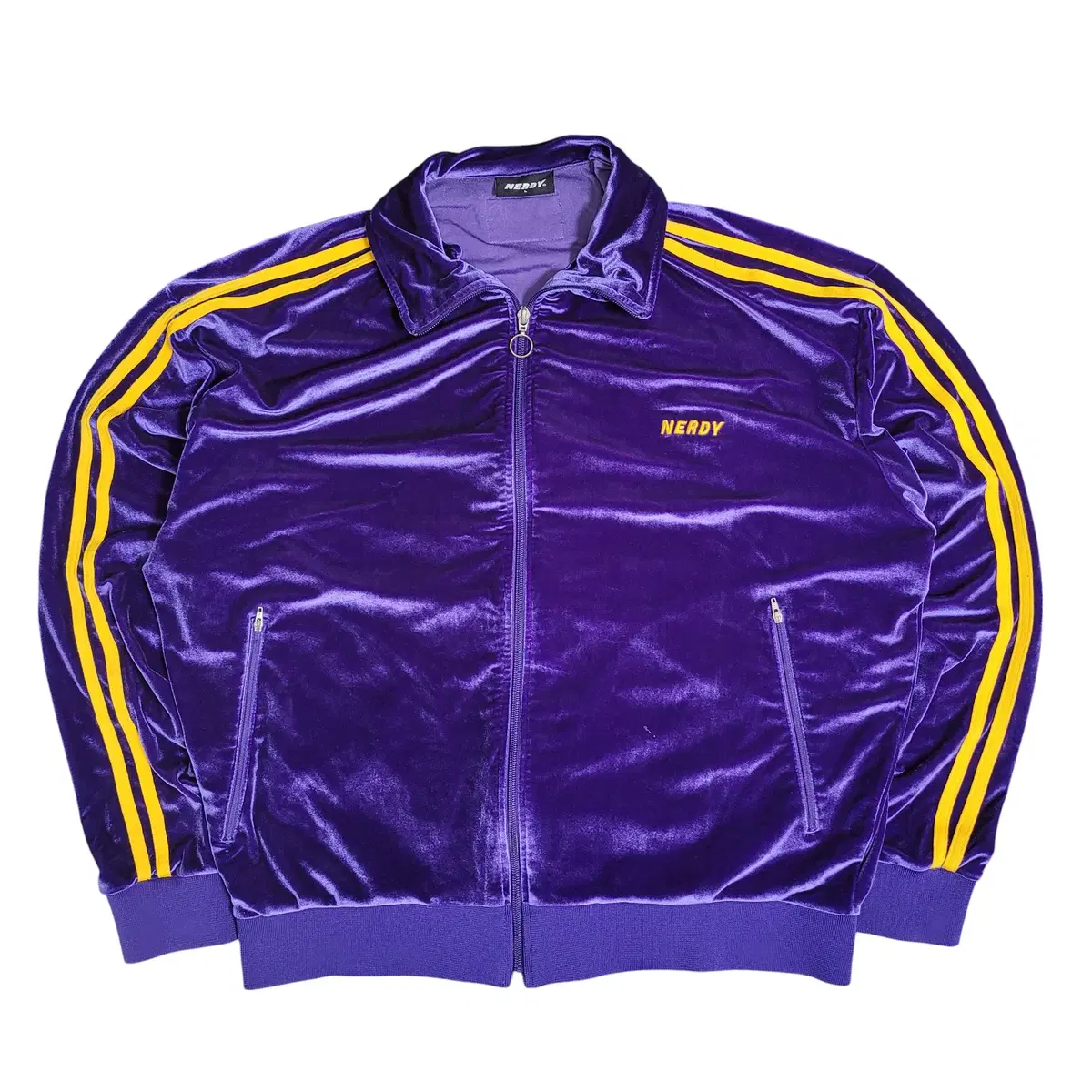 ☆NERDY☆ Embroidered Logo NY Track Top Purple ノルディ NERDY EMBROIDERY LOGO NY TRACK TOP （PURPLE） 刺繍