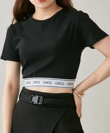 Chico 밑단 로고 치비 티셔츠