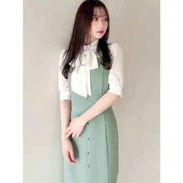 RESEXXY 시어 도킹 셔츠 원피스