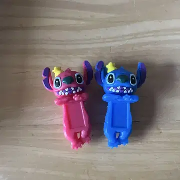 스티치 피규어 빨강 파랑 세트