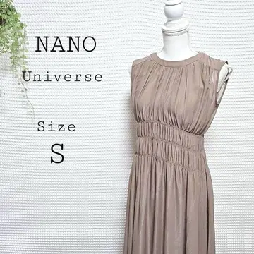 NANO Universe 시어 슬리브리스 롱 원피스 S