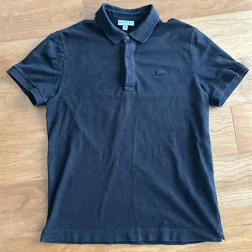 LACOSTE 블랙 피케 셔츠 M REGULAR FIT