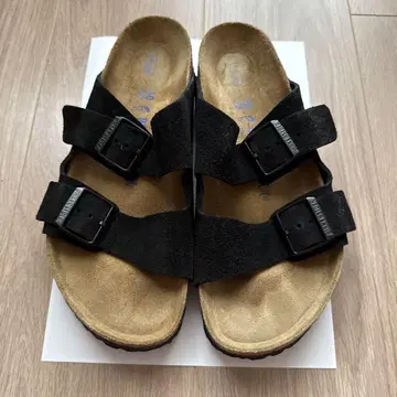 버켄스탁 애리조나 스웨이드 가죽 블랙 40 26
