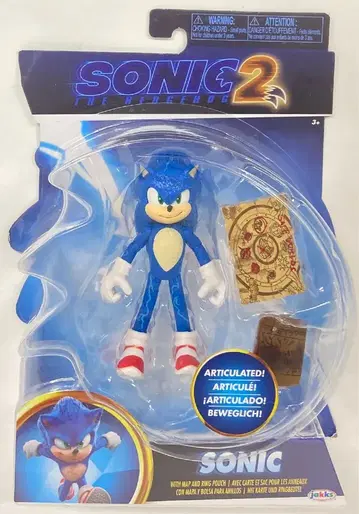 JAKKS Pacific 10cm 피규어 소닉 (맵 & 파우치 포함)