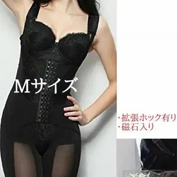 바디 수트 M 사이즈 블랙 부속물, 확장 후크 포함