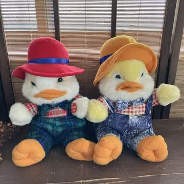 레트로 오리 봉제 인형 2개 세트