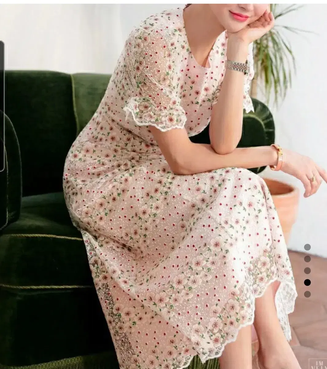 Imvely Flower Lay Lace Long Onepiece M