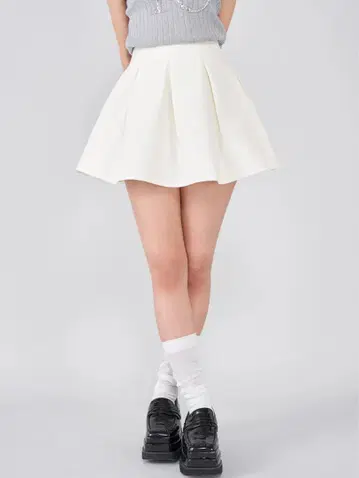 다리치 턱 디자인 컷 미니 스커트