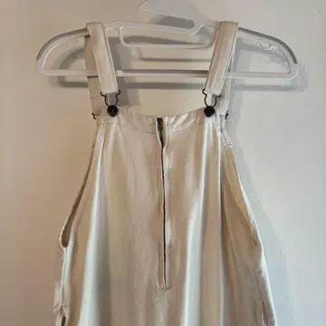 vintage 코튼 데님 오버롤 화이트