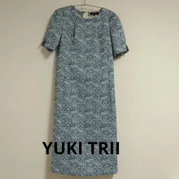 YUKI TORII 블루 계열 꽃무늬 반팔 원피스