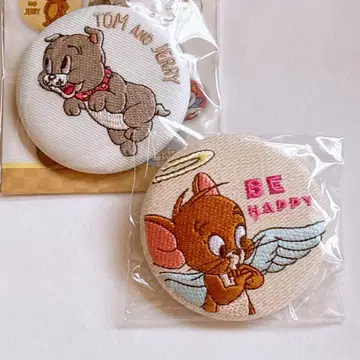 톰과 제리 자수 캔뱃지 타이크 천사 제리 엔젤 캔뱃지