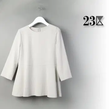 335 새상품 23구 트리아세 더블 조젯 페플럼 블라우스 32