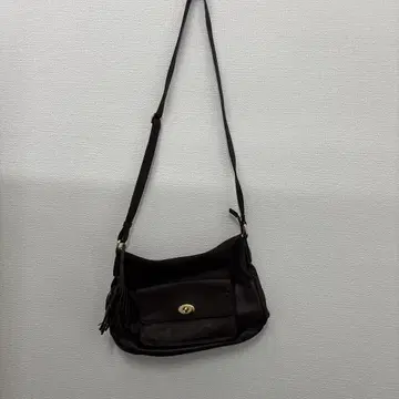 레리안 프린지 다크 브라운 숄더백