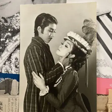 다카라즈카 가극단 아사미 레이 귀중한 화이트 블랙 브로마이드 주제가집 덤