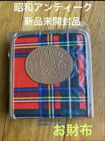 쇼와 앤티크 일본제 미개봉 새상품 빨간색 귀여운 헬로키티 지갑