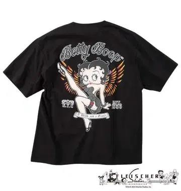BETTY BOOP 천축 프린트 반팔 티셔츠 jgc7