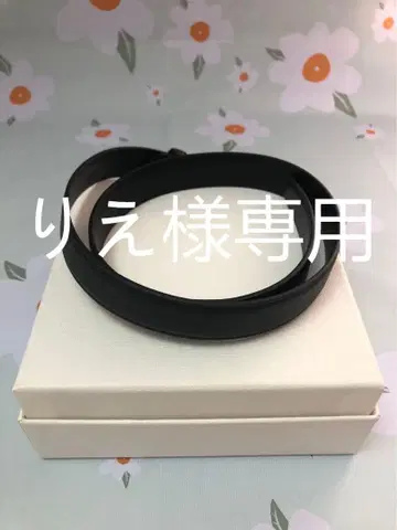 블랙 벨트 가죽 골드 컬러 버클 95cm (리에)