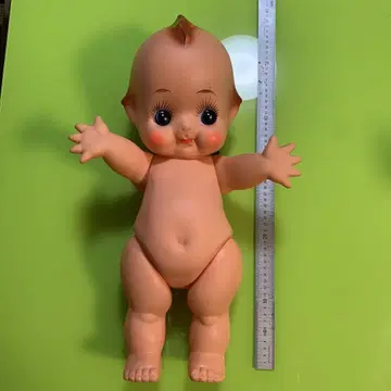 레트로 특대 큐피 인형 천사의 깃털 포함 녹색 깃털 높이 약 54cm