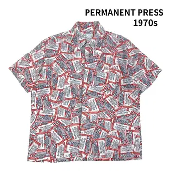 70s PERMANENT PRESS Budweiser 반팔 셔츠 XL
