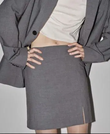 TODAYFUL Heather mini skirt 사이즈 38 그레이