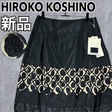 [새상품] HIROKO KOSHINO 플레어 스커트 스팽글 빅 사이즈