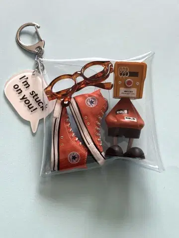 가챠 파우치 컨버스 워커 마스코트 피규어 오렌지 계열