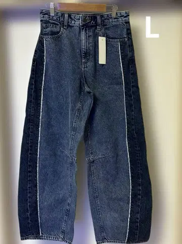 지유 2톤 배럴 레그 청바지 L 사이즈