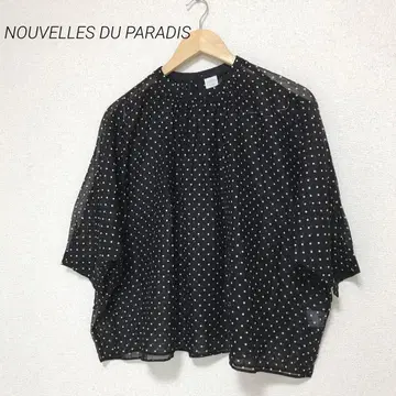 NOUVELLES DU PARADIS 도트 풀오버 블라우스