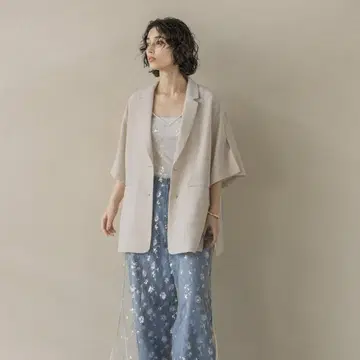 a part by 메쉬 슬릿 자켓 아이보리 S