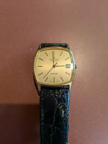 JUNGHANS 골드 아날로그 손목시계