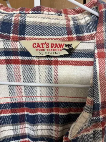 CAT'S PAW 체크 무늬 플란넬 셔츠 XL