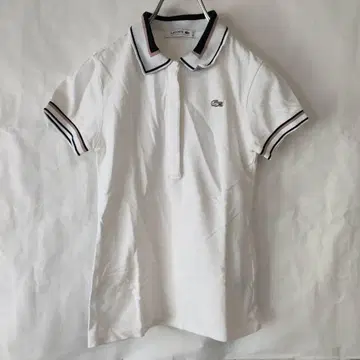 LACOSTE 라코스테 반팔 피케 셔츠 로고 폴로 셔츠 화이트 34