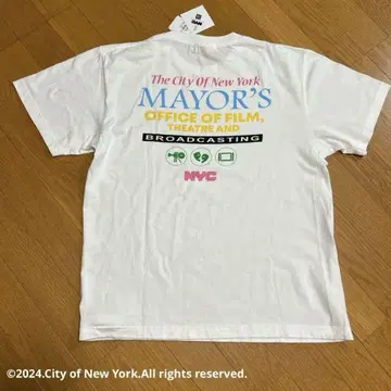 새상품 GOOD ROCK SPEED MAYOR'S 프린트 T 셔츠 화이트