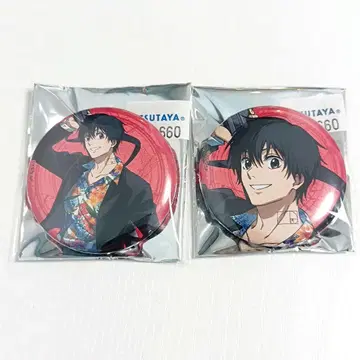 사카모토 데이즈 TSUTAYA 패턴 셔츠 캔뱃지 나구모 2개