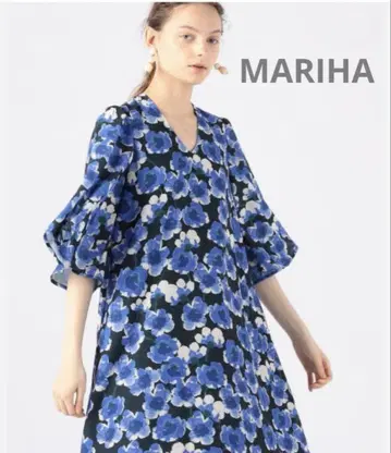 미사용급 MARIHA 나이트 드레스 롱 원피스 꽃무늬