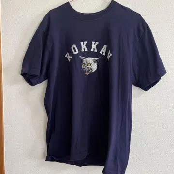ROKKAN 네이비 T셔츠 반팔