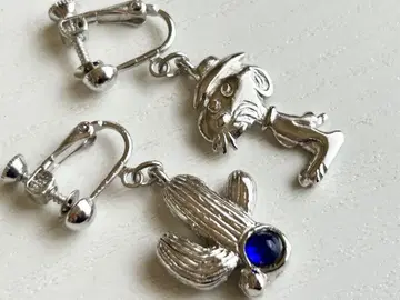 골동품 당시 물건 미사용 스누피 SNOOPY 선인장 UFS 각인 귀찌