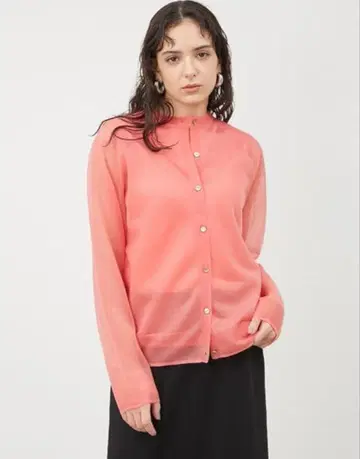 Mila Owen 미라 오웬 비침 시어 소재 가디건