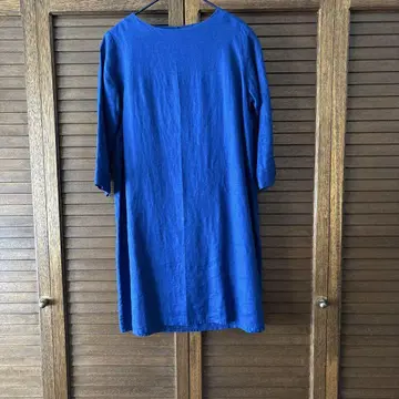 fog linen work 파란색 린넨 원피스