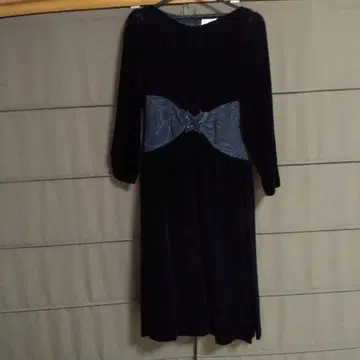 Hanae Mori 겨울 상품 블랙 긴팔 원피스 11A3